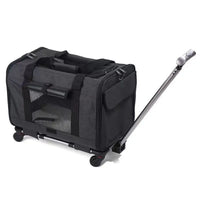 Catlaya TravelSafe Roll™ – Sac de transport à roulettes pour chat (poignée télescopique, pratique et confortable)