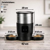 Catlaya SmartFeed Duo Connect™ – Distributeur automatique de croquettes pour chat (double gamelle, contrôle via application mobile)