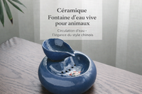 Catlaya AquaFlow Ceramic™ – Fontaine à eau pour chat en céramique (circulation continue, hygiénique et durable)