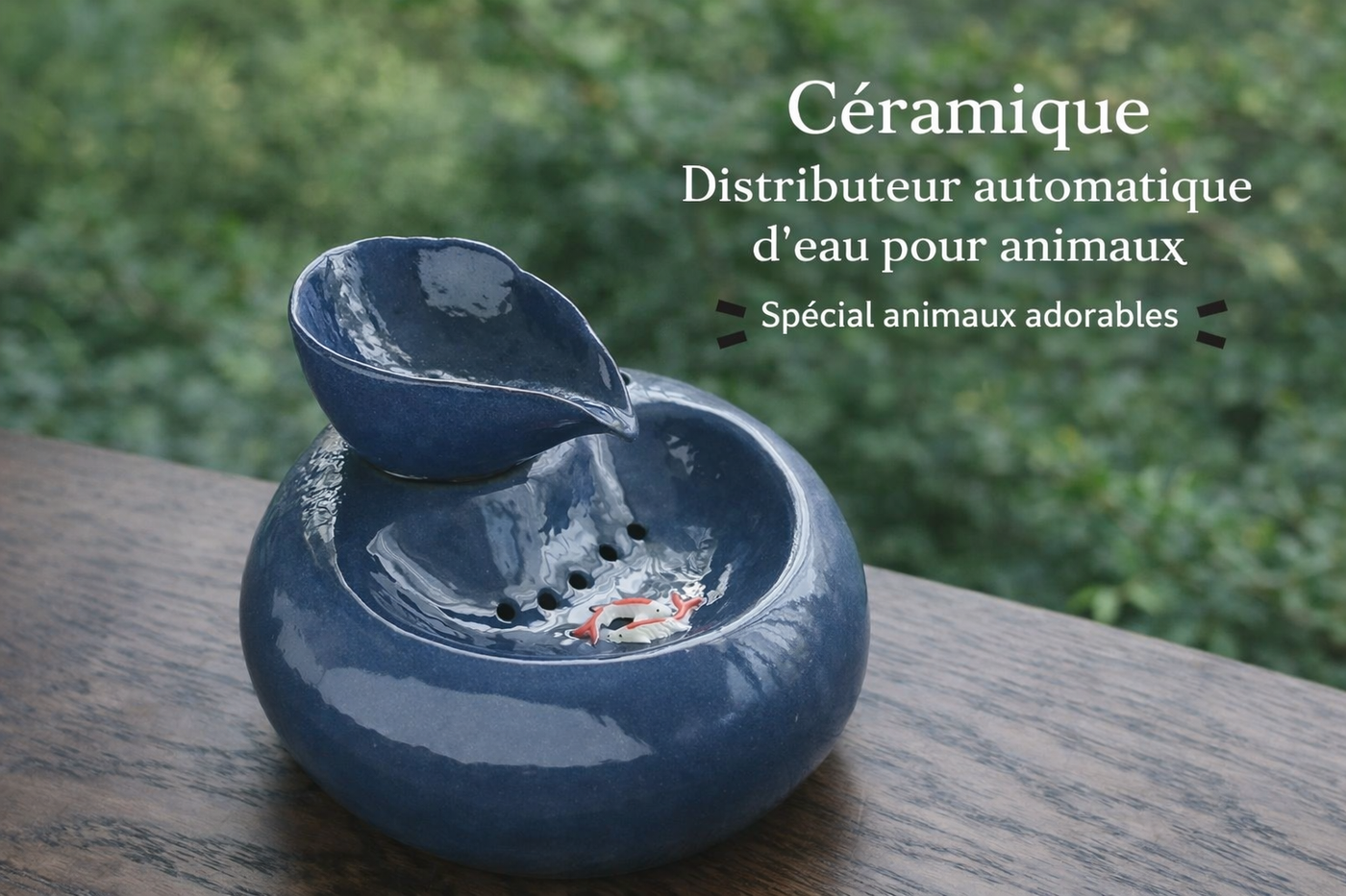 Catlaya AquaFlow Ceramic™ – Fontaine à eau pour chat en céramique (circulation continue, hygiénique et durable)