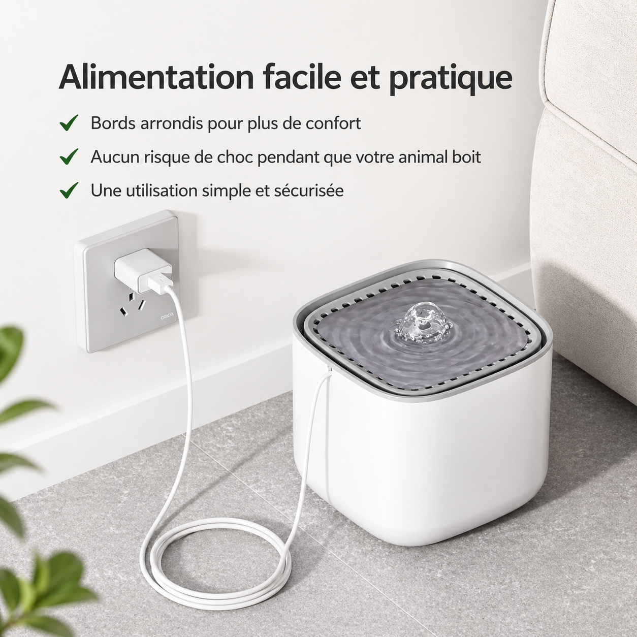 Catlaya AquaFlow™ – Fontaine à eau pour chat (circulation continue, fonctionnement silencieux)