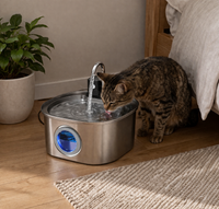 Catlaya AquaFlow Wireless™ – Fontaine à eau sans fil pour chat (réservoir autonome, pratique et silencieuse)