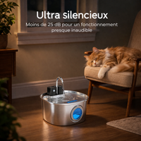 Catlaya AquaFlow Wireless™ – Fontaine à eau sans fil pour chat (réservoir autonome, pratique et silencieuse)