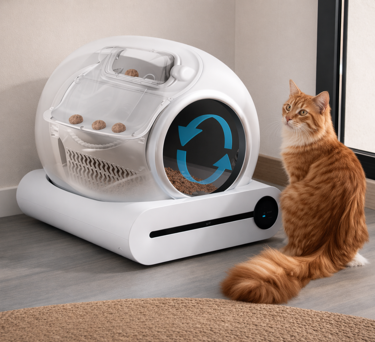 Catlaya SmartClean™ – Litière automatique autonettoyante pour chat (connectivité mobile, nettoyage autonome)
