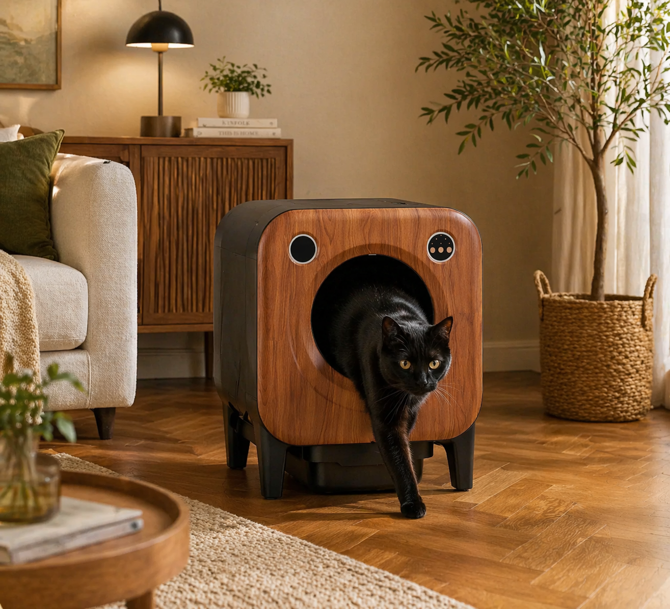 Catlaya SmartClean XL™ – Litière automatique connectée autonettoyante pour chat (capacité XXL 90L, multi-chats)