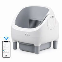 Catlaya SmartClean Open™ – Litière automatique ouverte pour chat (autonettoyante, grande capacité)