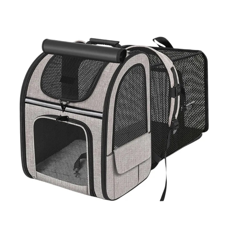 Catlaya TravelSafe Expand™ – Sac à dos extensible pour chat (espace modulable, respirant et confortable)