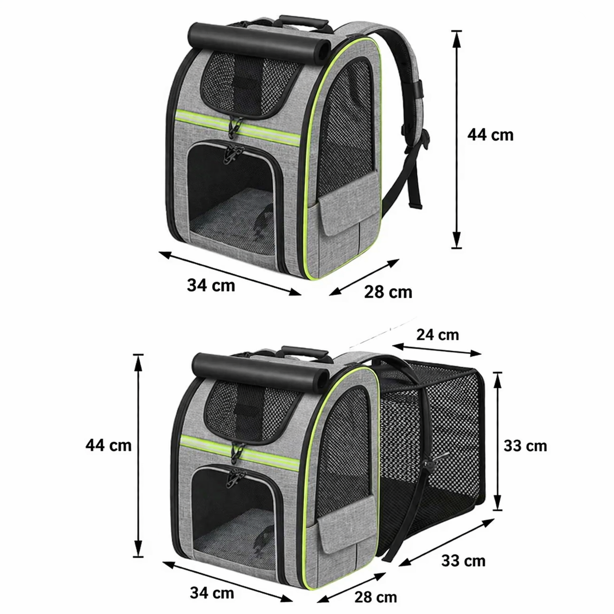 Catlaya TravelSafe Expand™ – Sac à dos extensible pour chat (espace modulable, respirant et confortable)