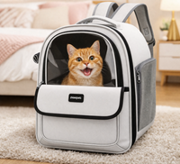 Catlaya TravelSafe Capsule™ – Sac à dos transparent pour chat (vue panoramique, ventilé et confortable)