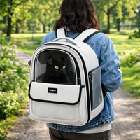 Catlaya TravelSafe Capsule™ – Sac à dos transparent pour chat (vue panoramique, ventilé et confortable)