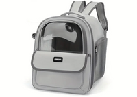 Catlaya TravelSafe Capsule™ – Sac à dos transparent pour chat (vue panoramique, ventilé et confortable)
