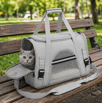 Catlaya TravelSafe™ – Sac de transport pour chat cabine avion (léger, ventilé, confortable)